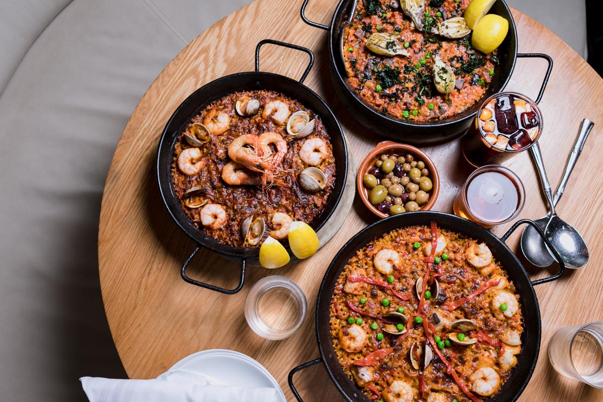 Paella spread. Photo courtesy of Bulla Gastrobar_Centurion Restaurant Group