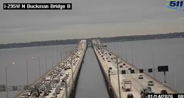 3 separate crashes caused significant delays on Buckman Bridge that have since cleared