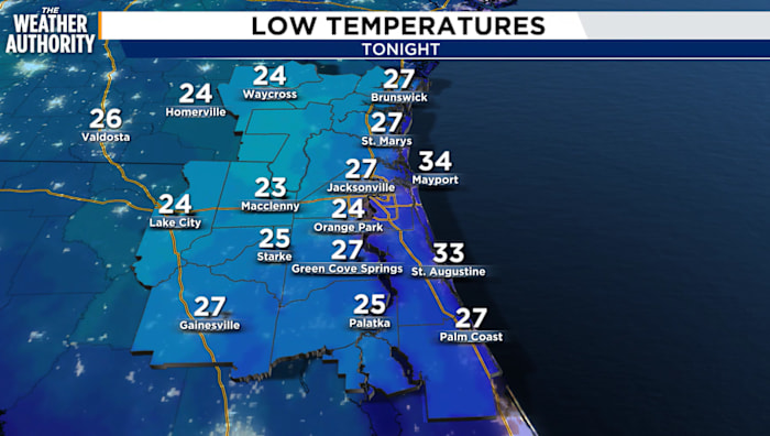 Cold air blast to bring freezing temperatures Monday morning