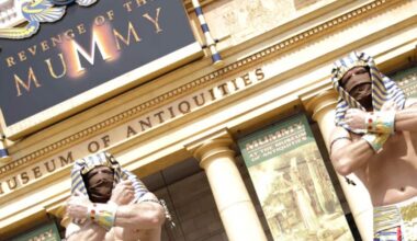 Exterior of Revenge of the Mummy: The Ride at Universal Orlando Resort.