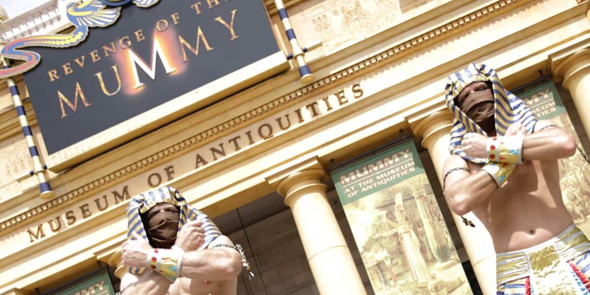 Exterior of Revenge of the Mummy: The Ride at Universal Orlando Resort.