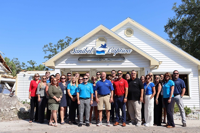 Work to rebuild Sanibel Captiva Community Bank's McGregor Boulevard branch began in August 2024.