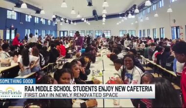 Raa Middle School students enjoy new cafeteria