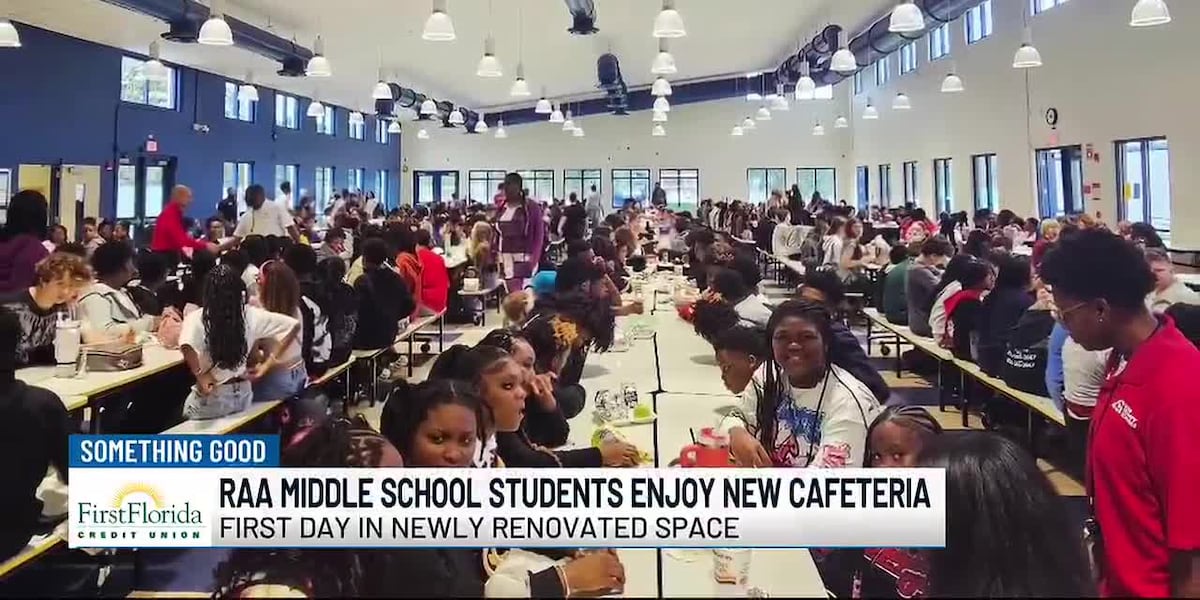 Raa Middle School students enjoy new cafeteria