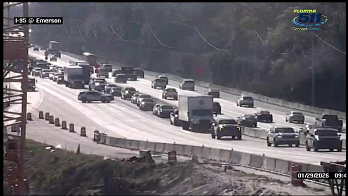 One lane open on I-95 and Emerson after police pursuit, FHP says