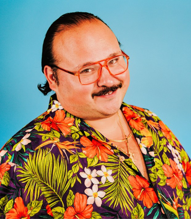 Comedian and podcaster Stavros Halkias in a publicity picture provided in 2026. (Jordan Ashleigh/Courtesy)