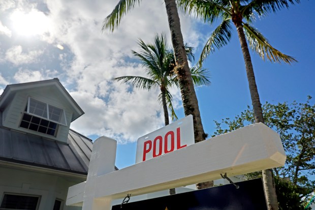 A home is shown for sale in Fort Lauderdale on Wednesday, May 7, 2025. Inventory is the highest it's been going back a decade and more than 300% higher than during the COVID-19 pandemic low of 2022, according to data by Reventure, a real estate analytics tool. (Amy Beth Bennett / South Florida Sun Sentinel)