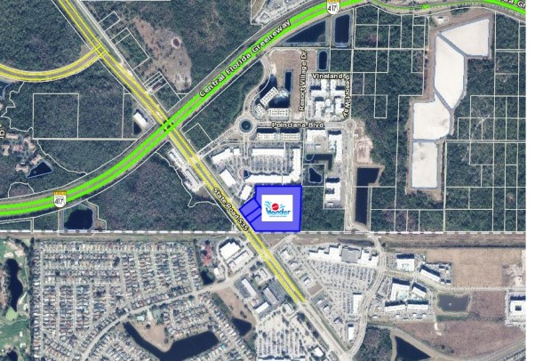 The Mattel Wonder Indoor Waterpark is planned for an 11-acre site on S.R. 535, next to the Lake Buena Vista Factory Stores. (Orange County Property Appraiser)