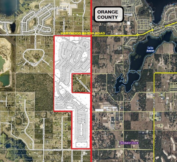 Taylor Morrison has filed construction plans for McKinnon Groves on Hartwood Marsh Road in Wellness Way. (Site plan by GL Summitt Engineering)