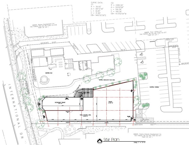The Prison Island attraction will have 10,730 square feet and feature 40 separate escape rooms, or cells. (Site Plan by PNM Architecture)