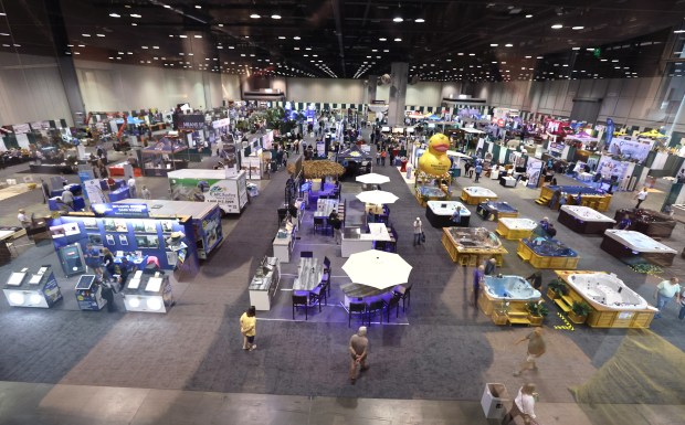 Exhibitors booths are pictured during the Orlando Home and Garden Show at the Orange County Convention Center on Friday, January 5, 2023. The show returns for its fall edition Sept. 27-29. (Stephen M. Dowell/Orlando Sentinel)