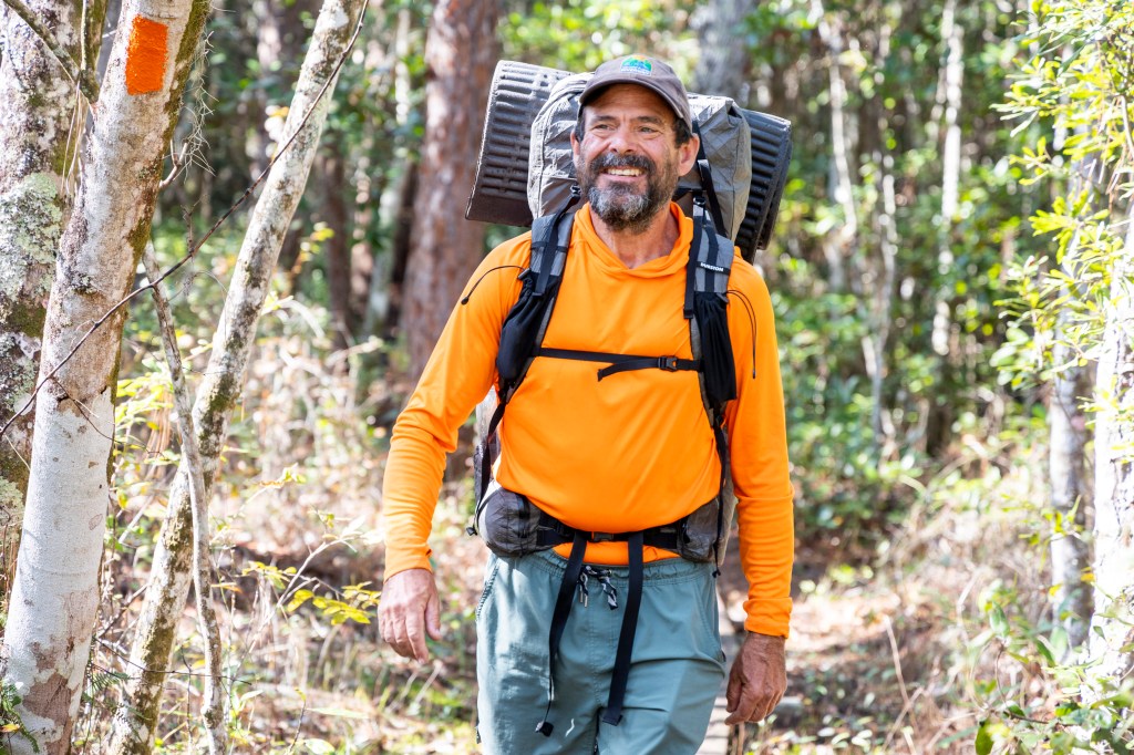 Following in a hiker's footsteps