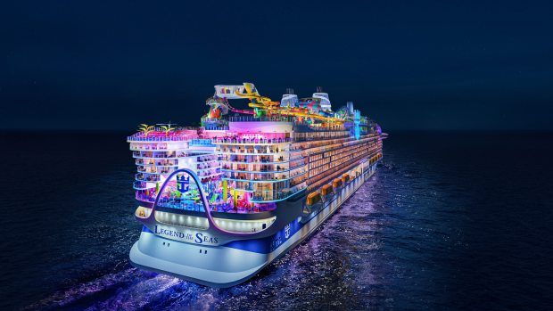 Royal Caribbean's Legend of the Seas, the company's third Icon-class ship, is set to arrive in Fort Lauderdale in November 2026. (Courtesy Royal Caribbean)