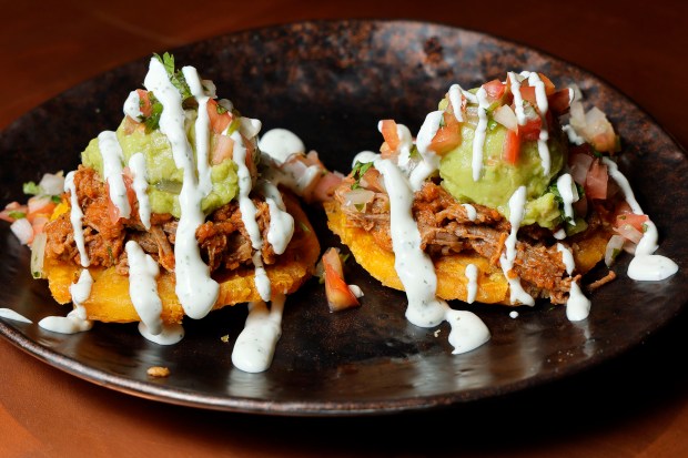 Ropa vieja tostones are shown at Black Jack's Rum Bar & Grille in the Flagler Village neighborhood of Fort Lauderdale on Monday, Jan. 26, 2026. (Amy Beth Bennett / South Florida Sun Sentinel)