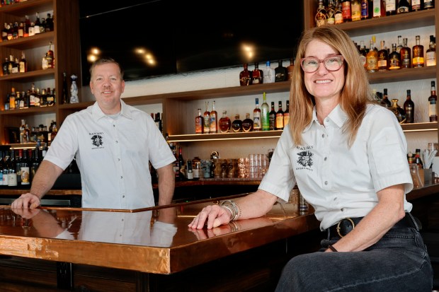 Co-owner and food and beverage director Russ Twining, left, and co-owner Deanne Crosby are shown at Black Jack's Rum Bar & Grille in Fort Lauderdale on Jan. 26. (Amy Beth Bennett / South Florida Sun Sentinel)