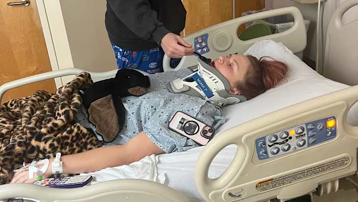 High school wrestler begins road to recovery after suffering severe spinal injury during match