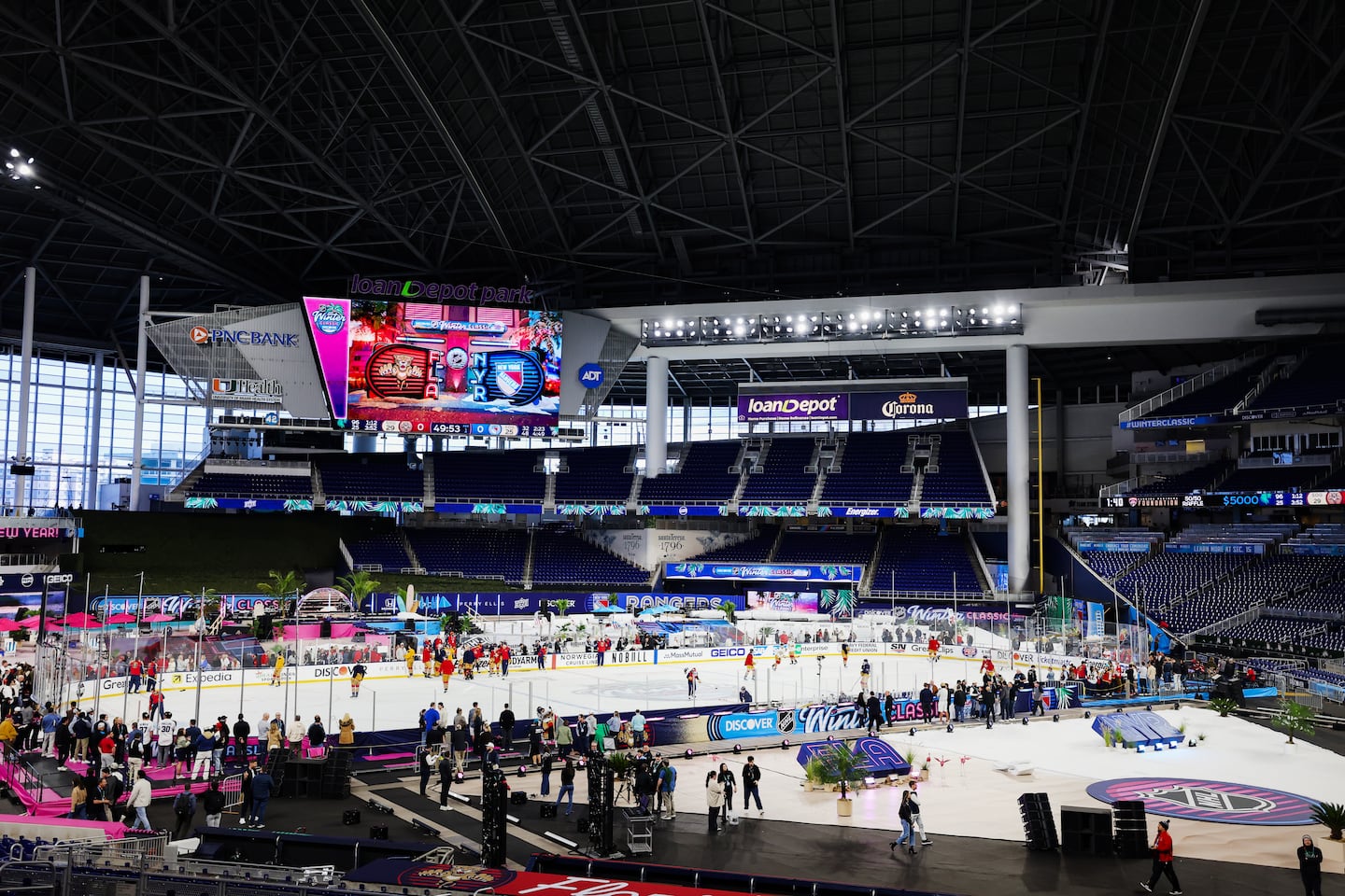 The Panthers will host the Rangers in the first outdoor NHL hockey game ever in Florida on Friday at loanDepot Park, home of the Miami Marlins.