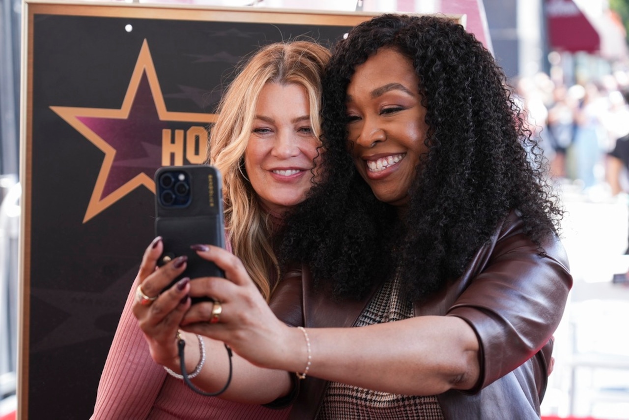 Ellen Pompeo, left, and Shonda Rhimes