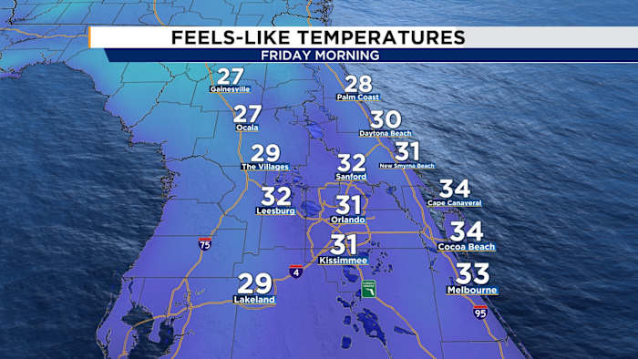 Feeling like the 20s in Florida? Here’s when you can expect the coldest air of season