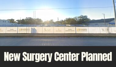 The cleared site at 4040 Henderson Blvd. in South Tampa where plans have been filed for a two-story medical surgery center.