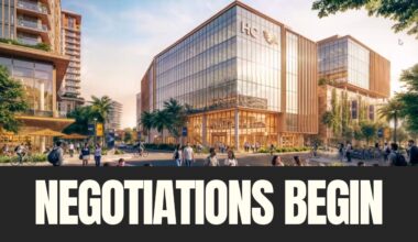 Conceptual rendering of Hillsborough College’s Dale Mabry campus showing a proposed mixed-use development as stadium negotiations begin