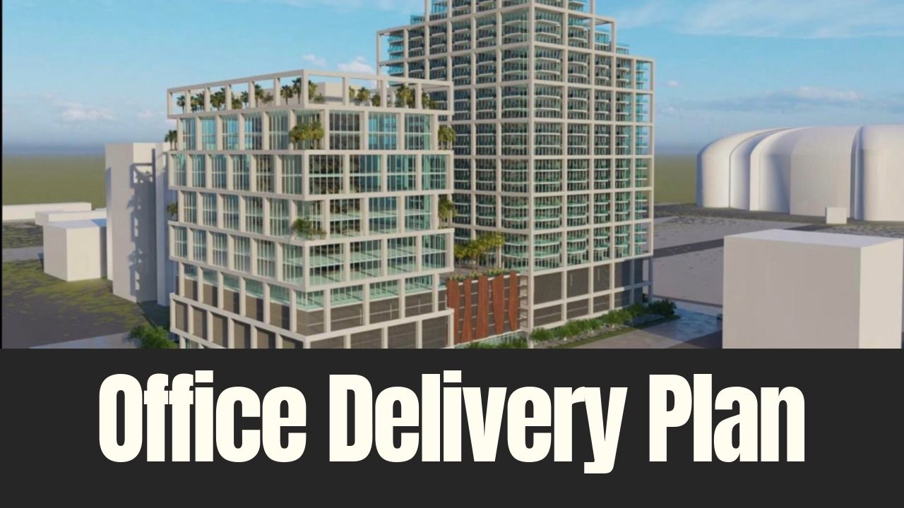 Conceptual rendering of a mixed-use office development proposed for the Historic Gas Plant District in St. Petersburg.