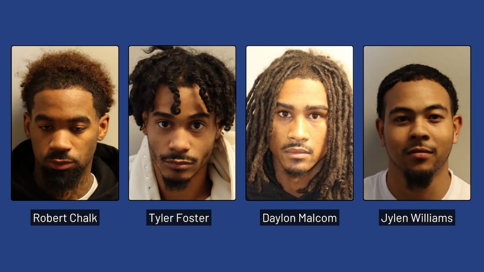 Four people from Texas were arrested in connection with a series of burglaries, according to TPD.