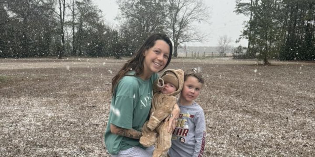 See snow from Sunday’s winter weather