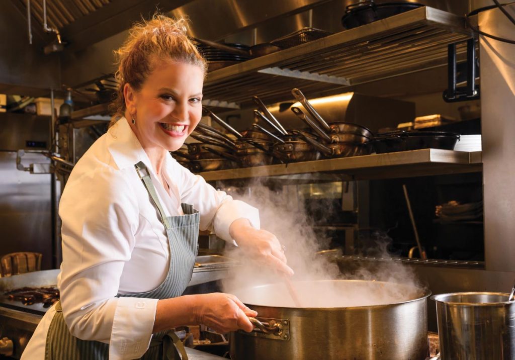 With more than 25 years in professional kitchens, Bernstein is known for her leadership and calm demeanor. Photo by Salar Abduaziz