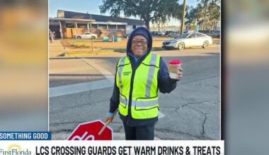 LCS crossing guards get warm drinks and treats