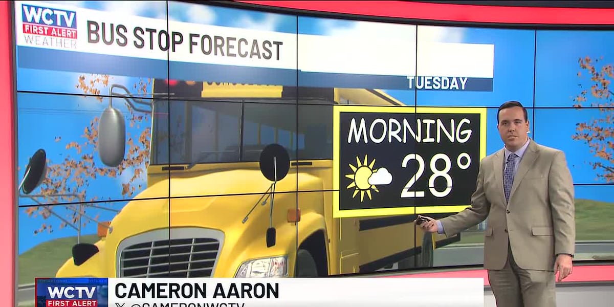 Staying dry and below average on Tuesday 🌤️