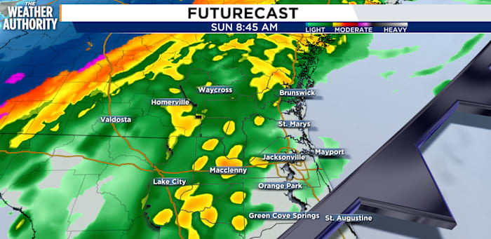 Expect a wet Sunday throughout Northeast Florida, Southeast Georgia ahead of another freeze