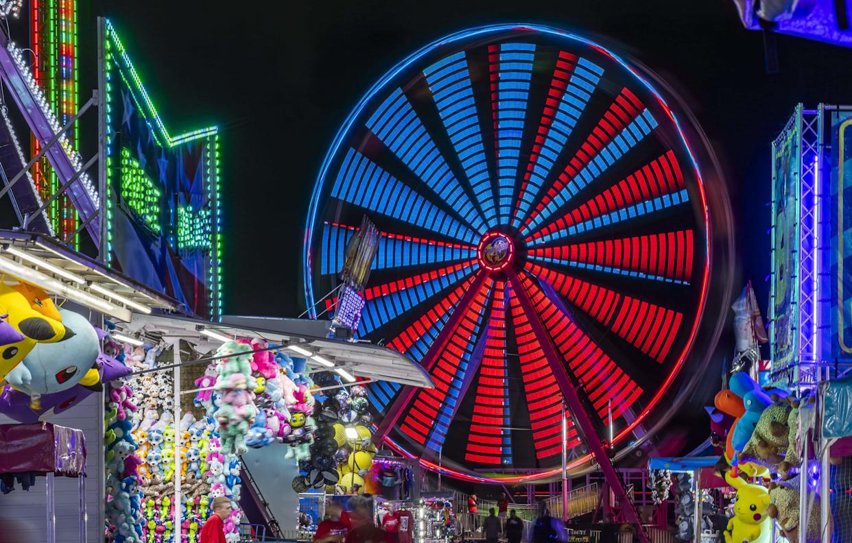 The ferris wheel at Ripley's Believe It or Not! Christmas Park.
