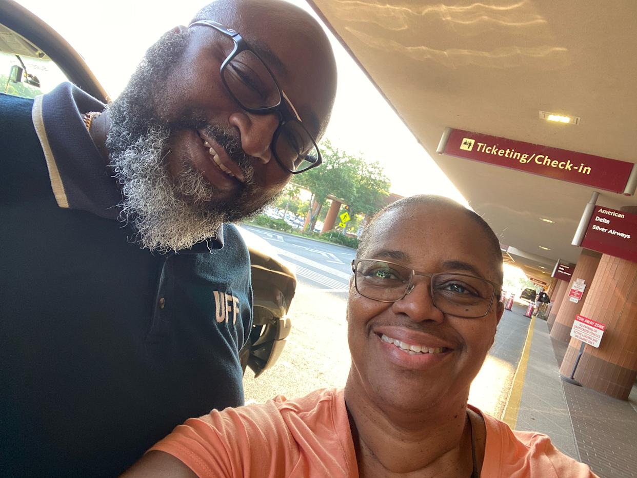 FAMU Faculty Union President Roscoe Hightower and his older sister Cynthia Hightower-Hammett.