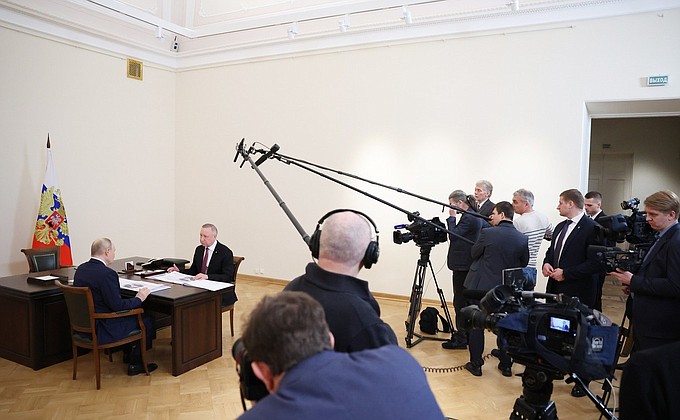 Meeting with Governor of St Petersburg Alexander Beglov • President of Russia