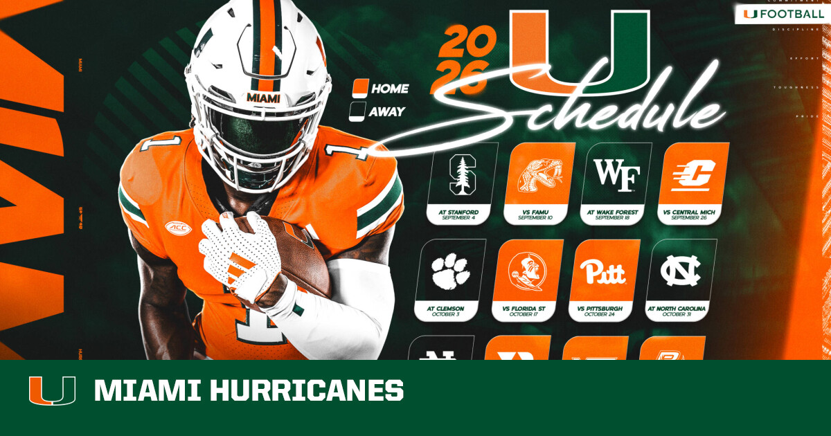 Hurricanes Release 2026 Football Schedule – University of Miami Athletics