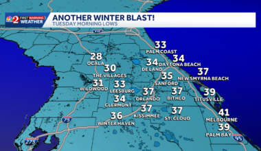 Sudden chill moves in on Central Florida after warm weekend