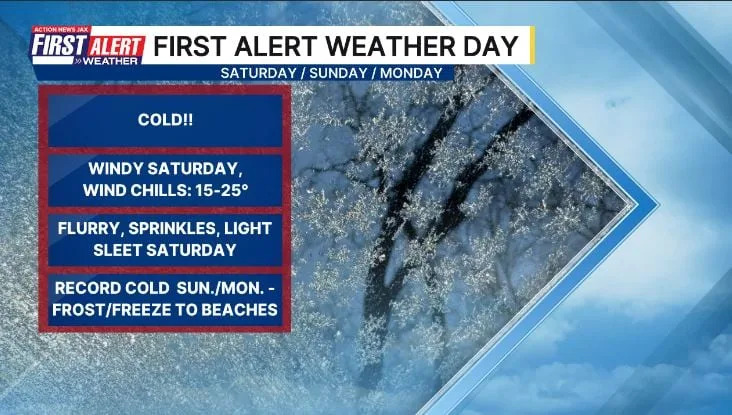 First Alert Weather Days are in effect for Saturday, Sunday and Monday (Jan. 31-Feb. 2, 2026)
