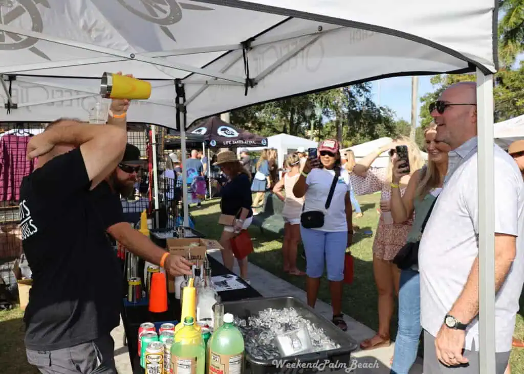 People at a drinks festival