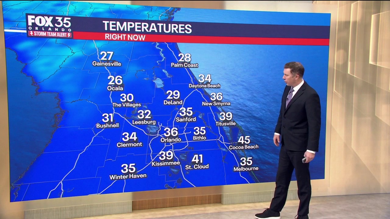 Orlando weather: Cold temperatures roll through Central Florida