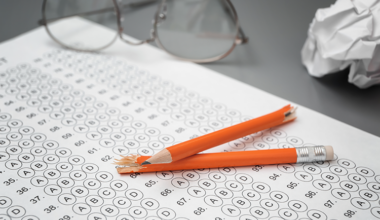 broken pencil and glasses