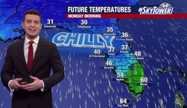 Tampa Weather | Very chilly into Monday morning