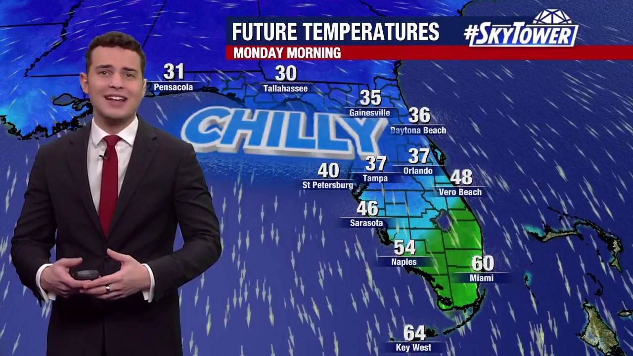 Tampa Weather | Very chilly into Monday morning