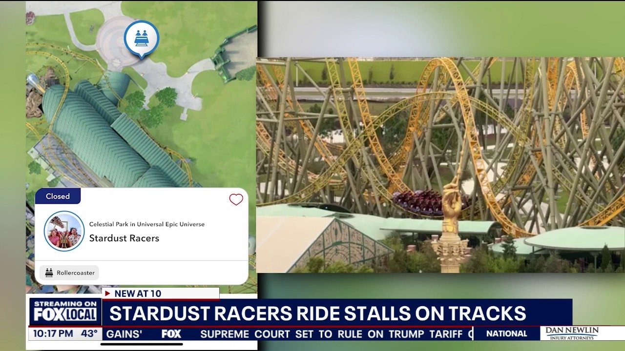 Epic Universe's Stardust Racers stalls mid-ride in cold, windy weather