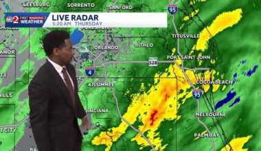 Cold front brings rain, freezing temps to Central Florida