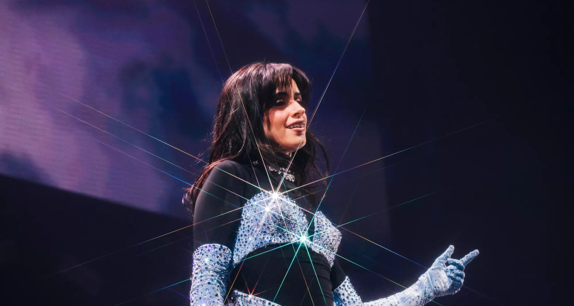 Camila Cabello onstage at Y100's Jingle Ball at the Kaseya Center in Miami