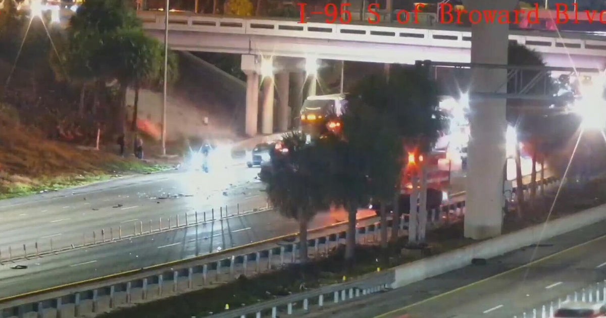Interstate 95 south closed in Fort Lauderdale due to crash