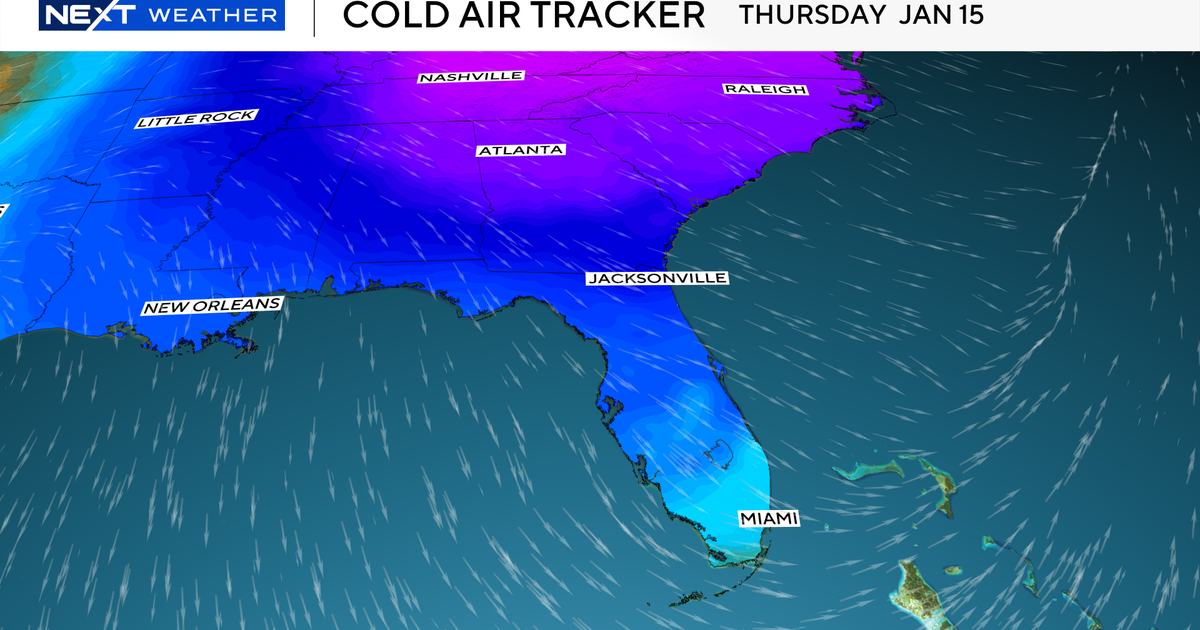 Scattered showers possible in South Florida Wednesday before blast of cold air moves in