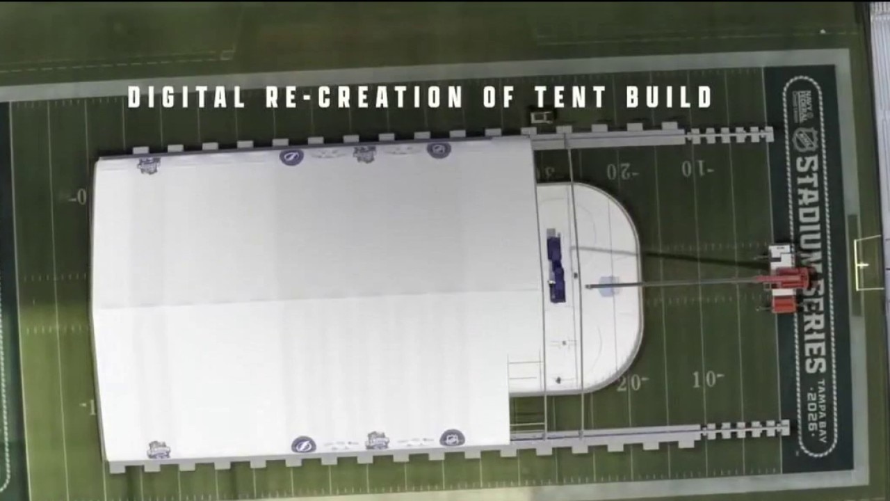 Raymond James Stadium gears up for hockey game