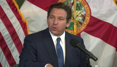 Gov. DeSantis speaking at St. Petersburg College alongside Florida's education commissioner
